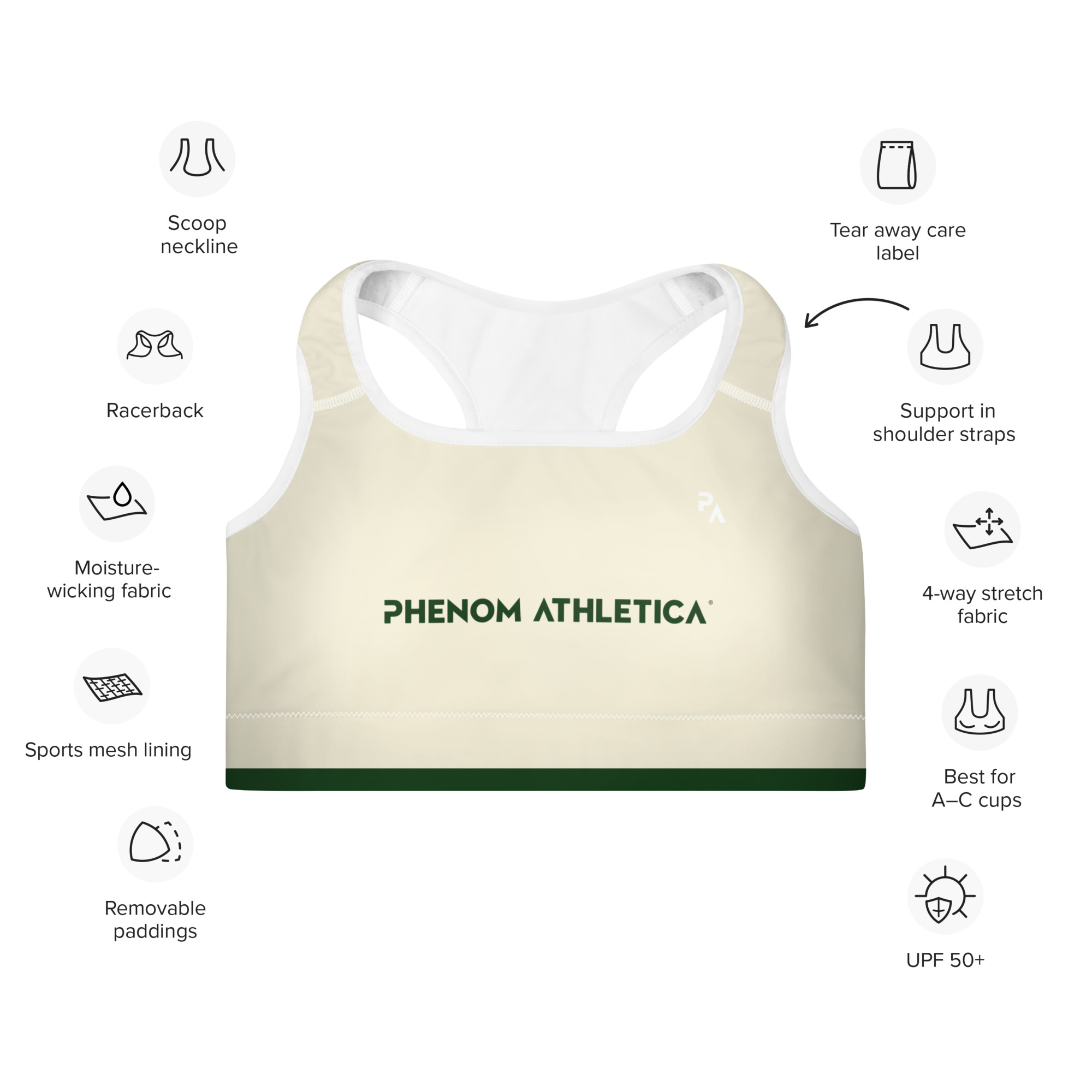 Phenom Athletica® Padded Sports Bra