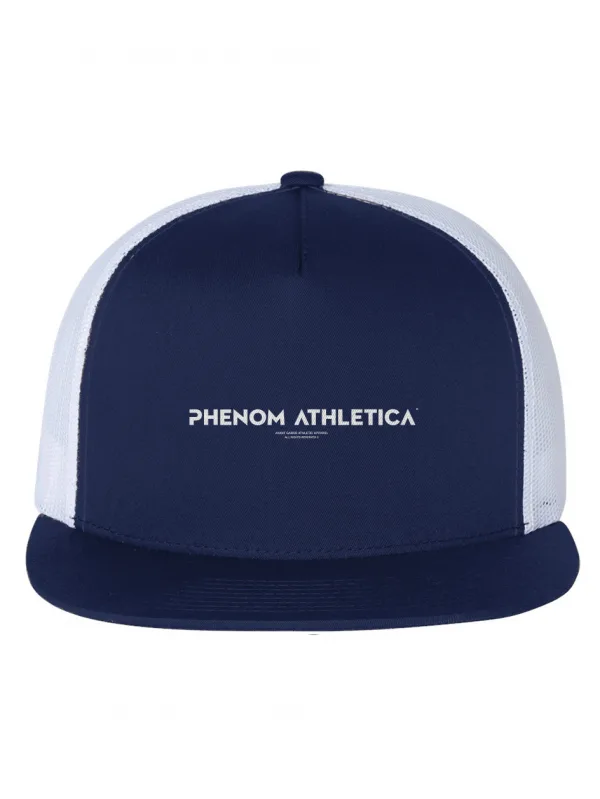 Phenom Athletica® White Mesh Five-Panel Trucker Ca